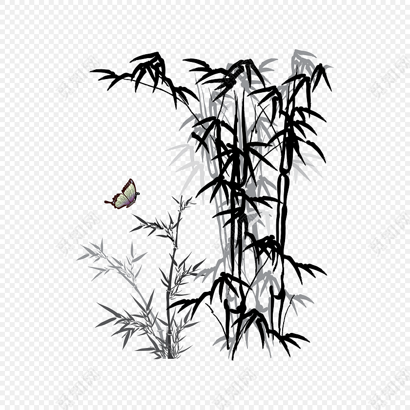 古典中国风墨竹背景素材免费下载_png素材_觅知网