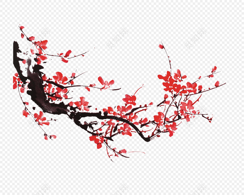 雅致中国风梅花背景素材