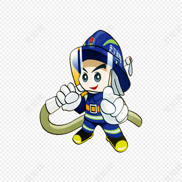 灭火消防员免抠素材
