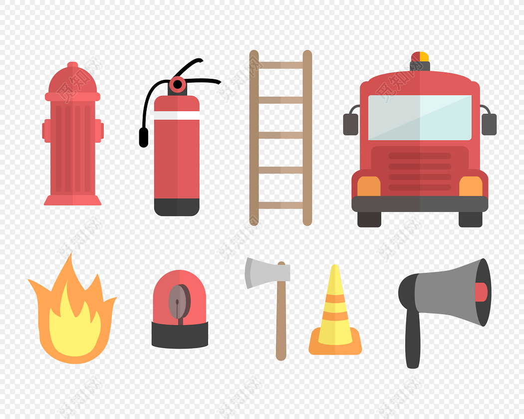 消防工具免抠素材