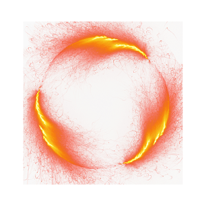 炫彩红色火焰圆形装饰图框