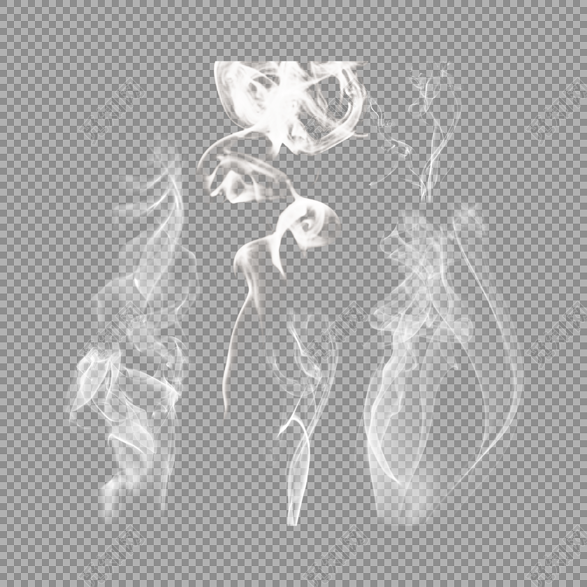 白色迷幻曲线烟雾免抠素材免费下载_png素材_觅知网