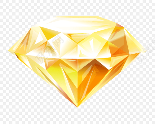 经典矢量黄色钻石设计素材