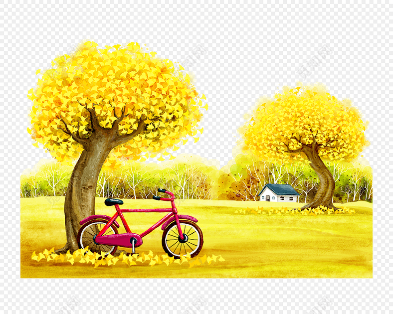 银杏树风景素材