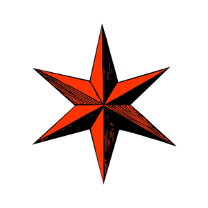 红色六角星素材