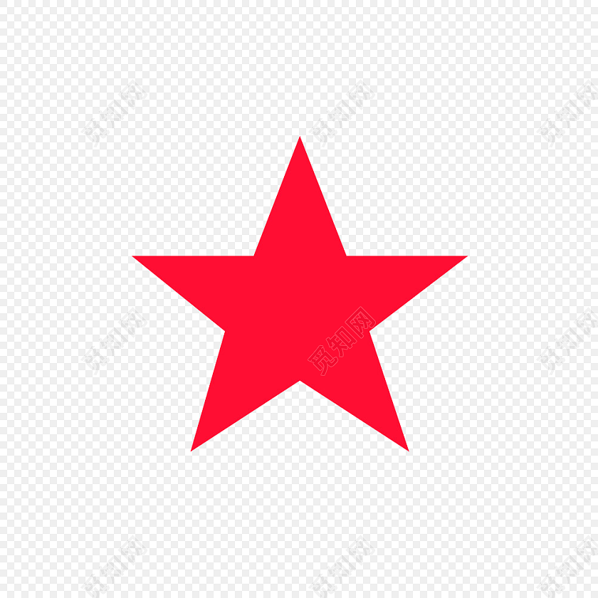 樱红色五角星素材