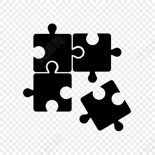 黑色拼图图片素材免费下载_觅知网