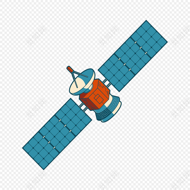 卡通卫星探测器设计素材
