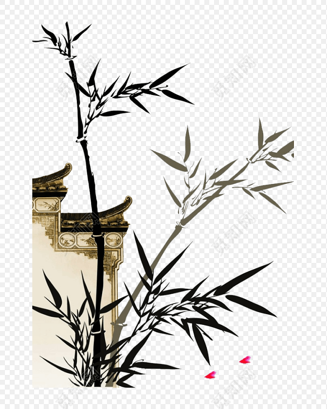 竹子 免抠素材 古风 清新 水墨