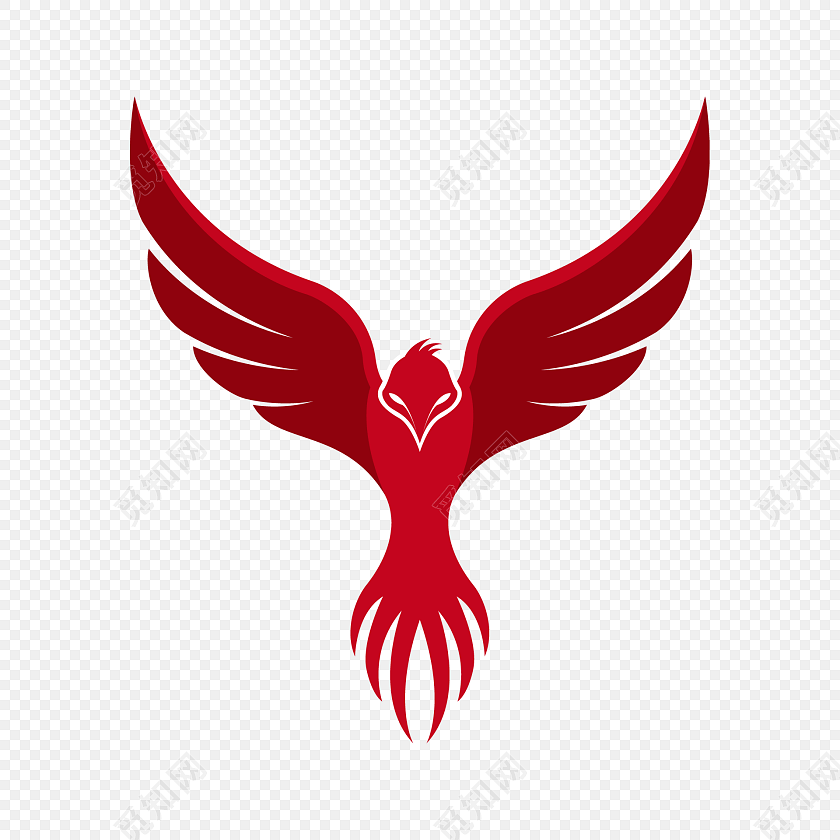 红色凤凰logo设计素材