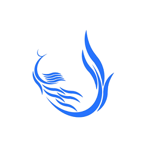 蓝色凤凰logo设计素材