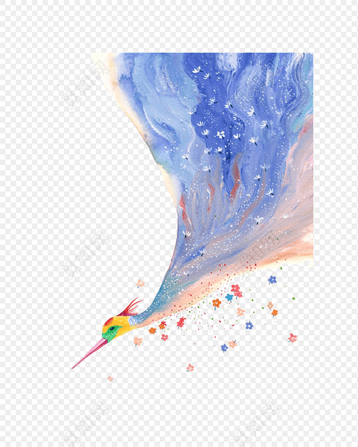 梦幻凤凰插画设计素材