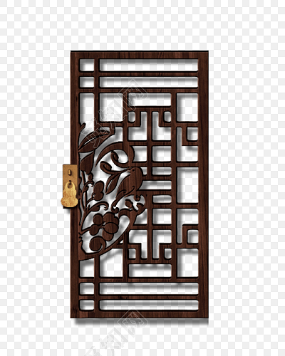 古代门窗 雕花门窗 复古门框