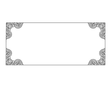 古典中式边框长方形花纹边框