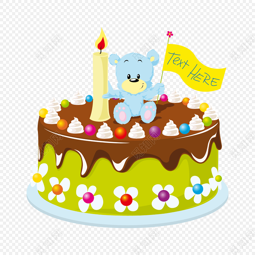 卡通蛋糕生日素材