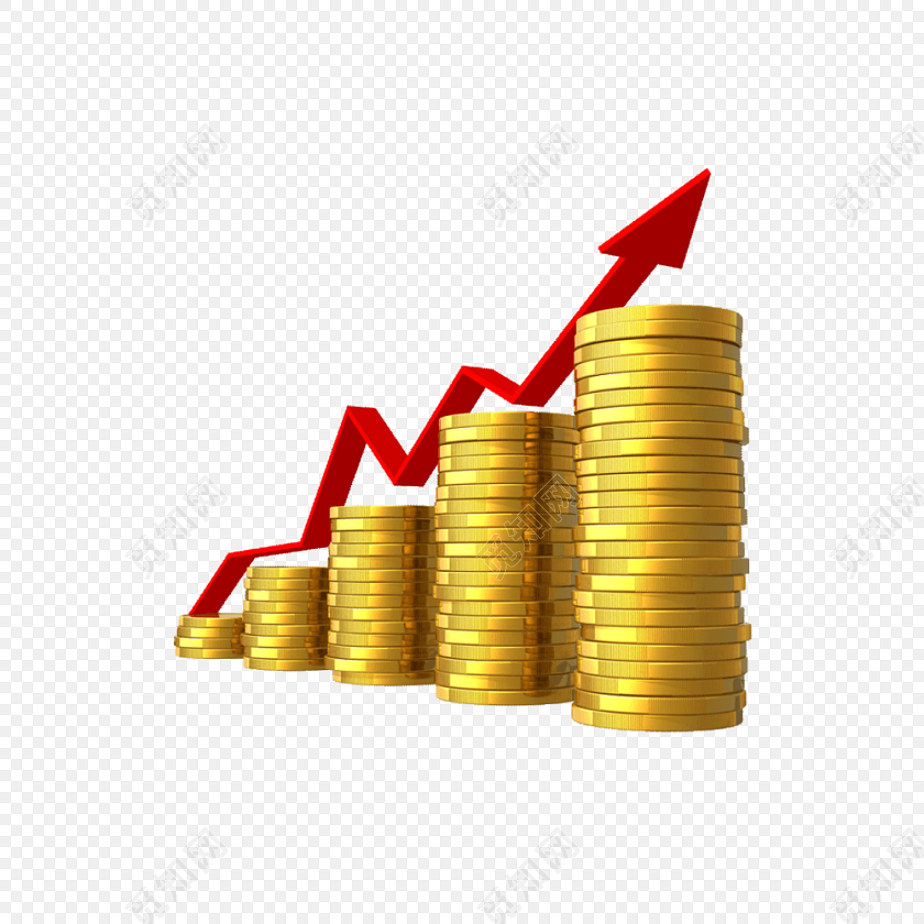 金币矢量素材经济趋势图金融素材
