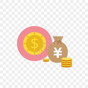 金币钱袋子素材
