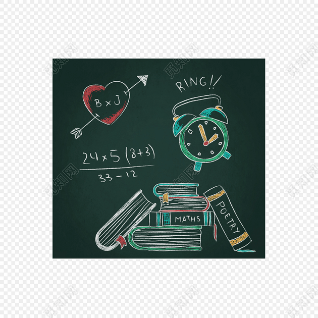 卡通开学季黑板报