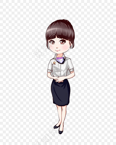 矢量卡通扁平空姐人物元素