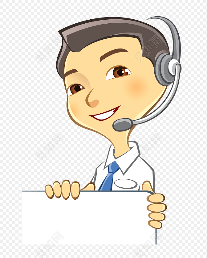 矢量卡通客服人物元素