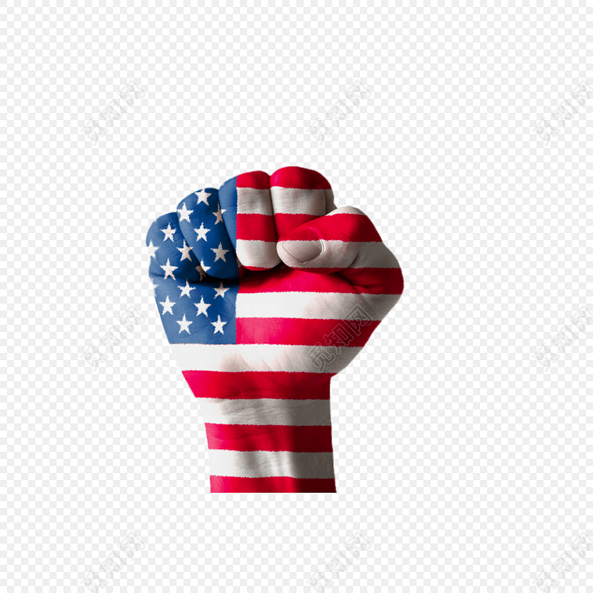 美国国旗拳头设计素材