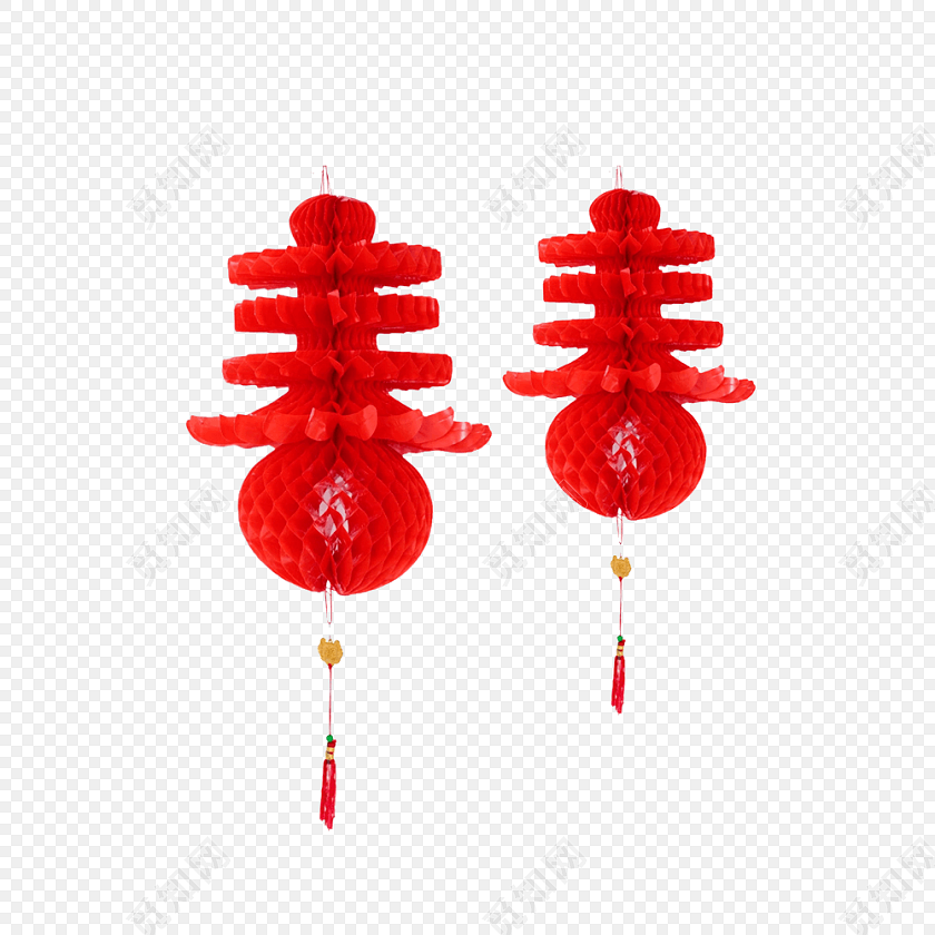 红色春节喜庆春字灯笼免抠素材