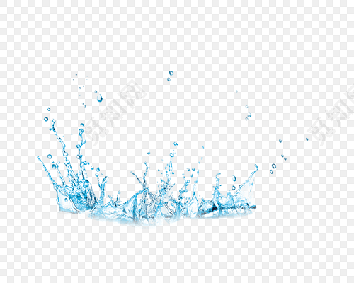 喷溅水花免抠素材