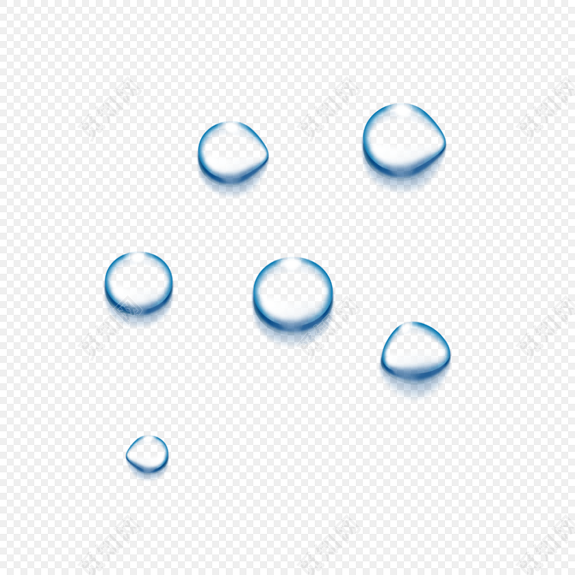 雨滴水珠简笔画