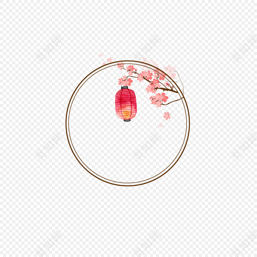 古风灯笼梅花中式边框