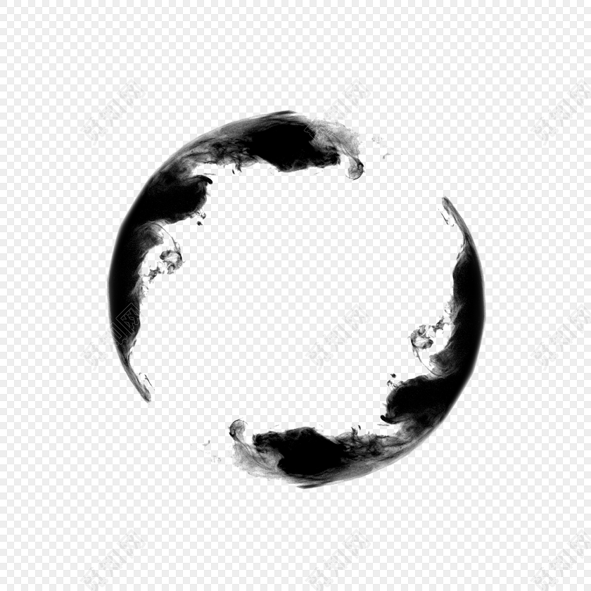 墨迹元素古风边框