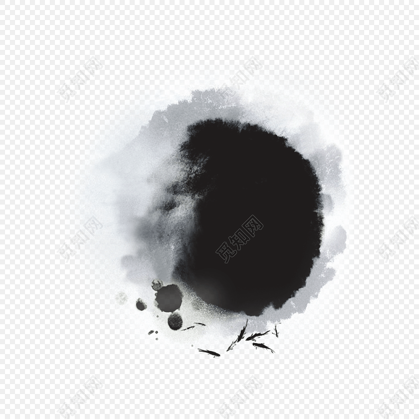 渲染 水墨 墨迹 背景装饰