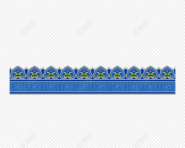 中国风祥云边框藏式蒙古花纹