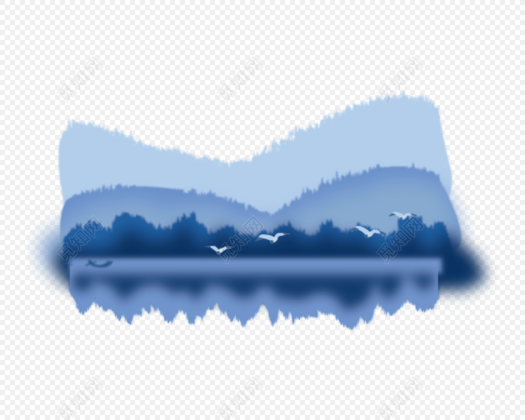 png素材蓝色水墨山水渔船风景素材标签:免抠素材 手绘 水墨 彩色水墨