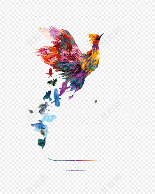 免费下载png png素材水彩彩色凤凰设计素材标签:花鸟 免抠素材 手绘