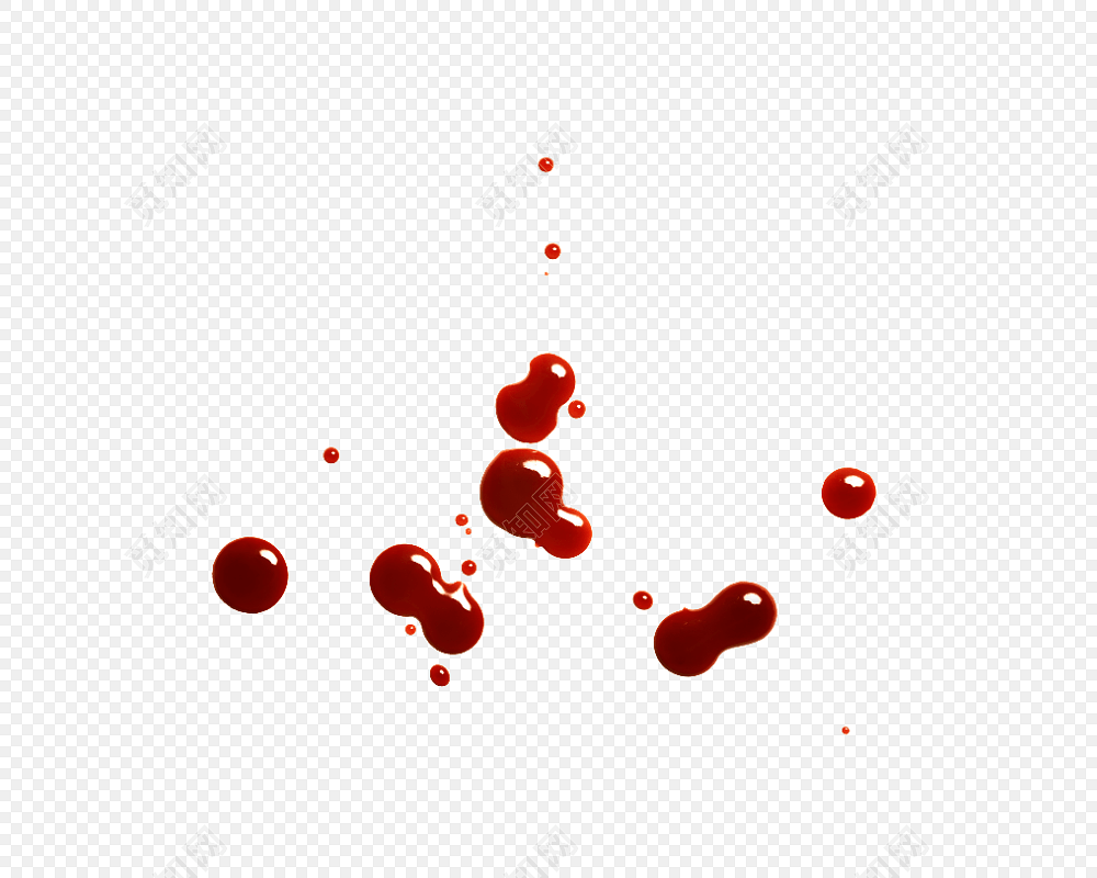 红色血滴免抠png透明图层素材