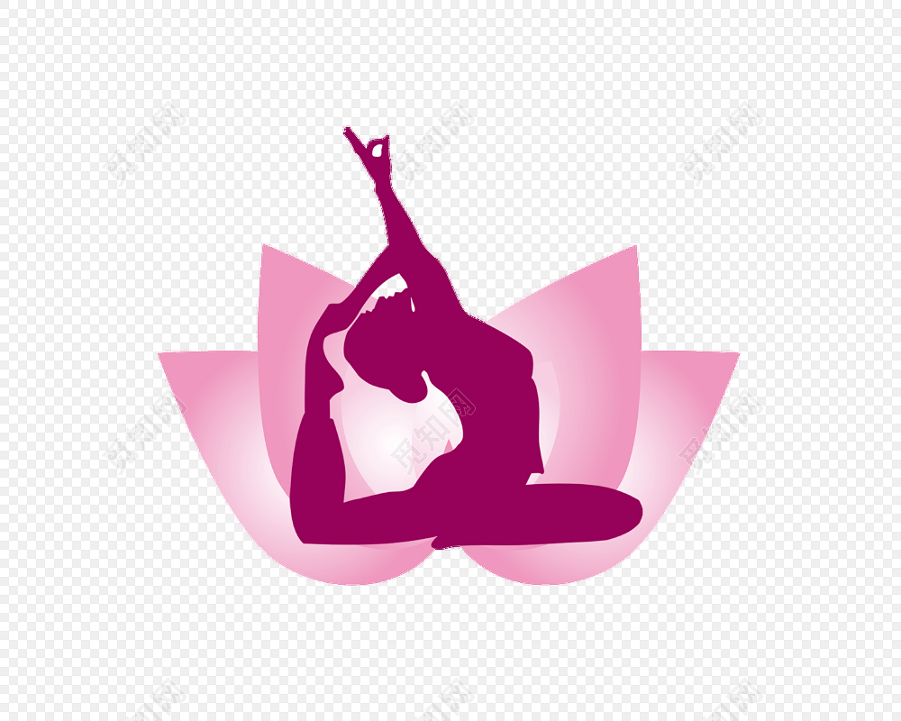 瑜伽logo矢量素材