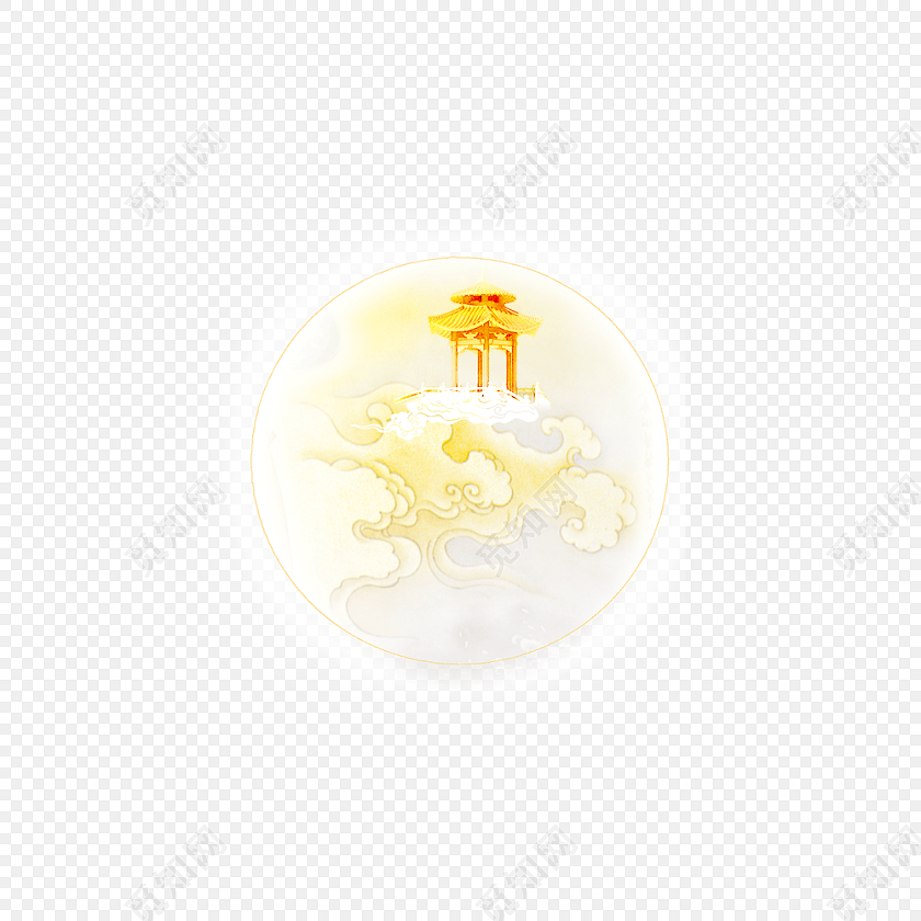 月亮装饰中秋节素材