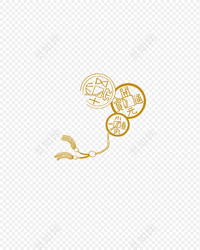 卡通铜钱素材