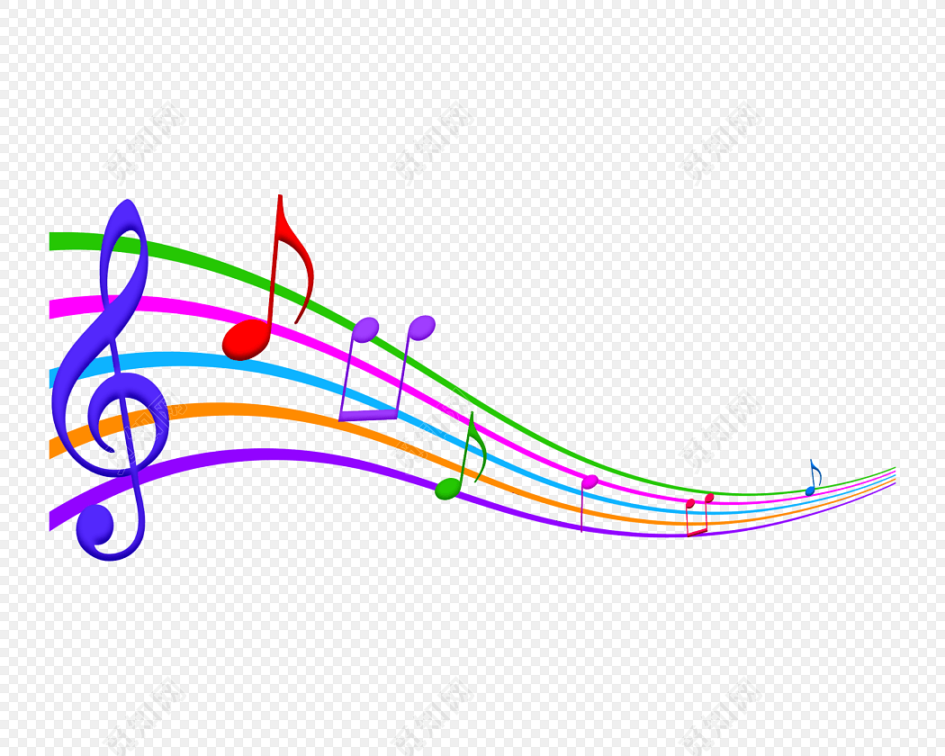 红色立体矢量音符音乐图标图片素材免费下载 - 觅知网