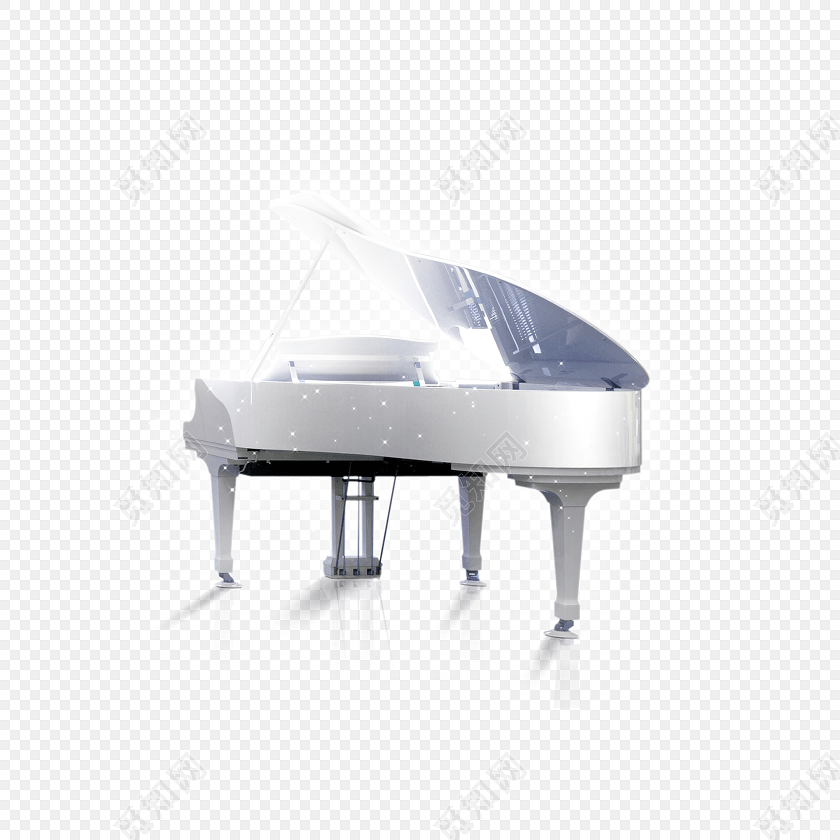 白色乐器钢琴音乐素材