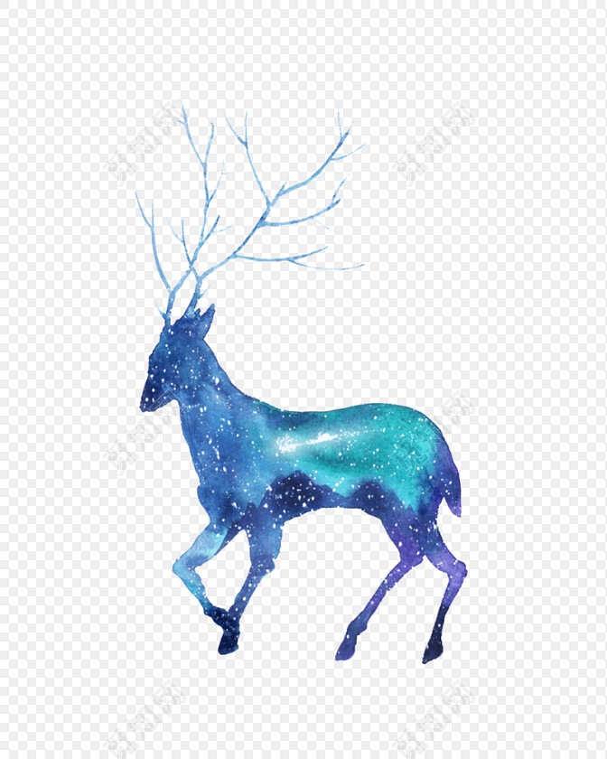 星空鹿免费下载_png素材_觅知网