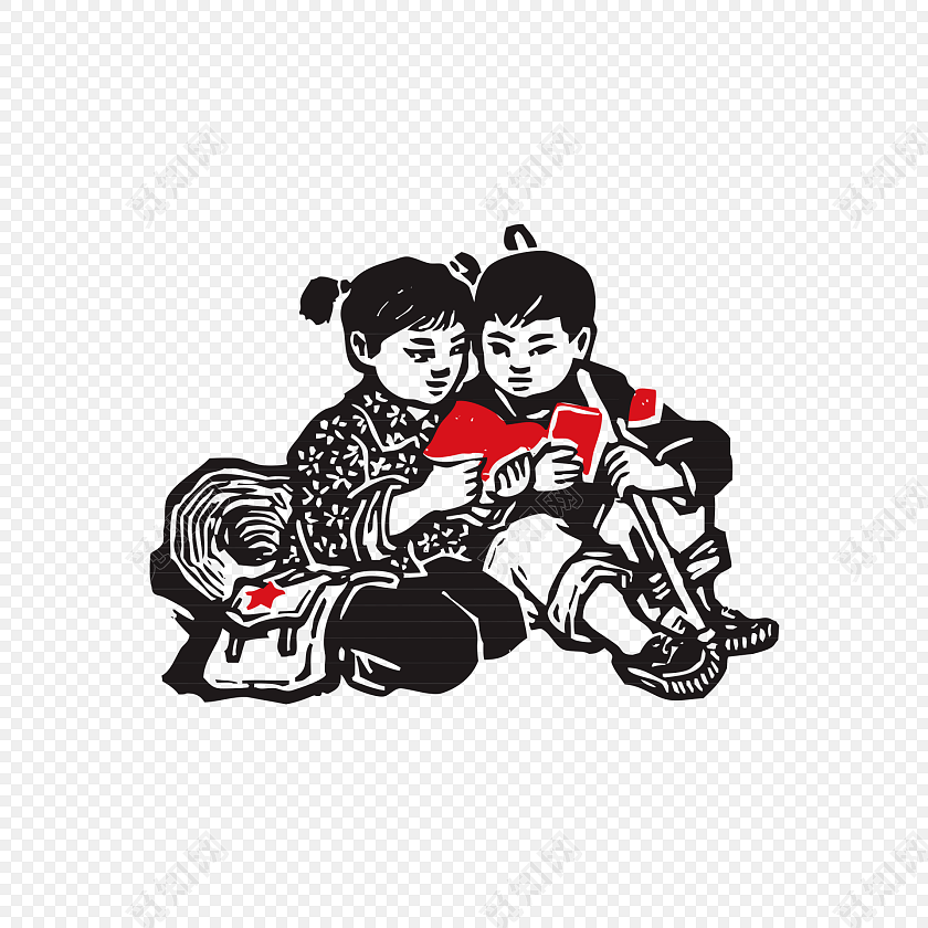 五一劳动手绘小孩插画素材