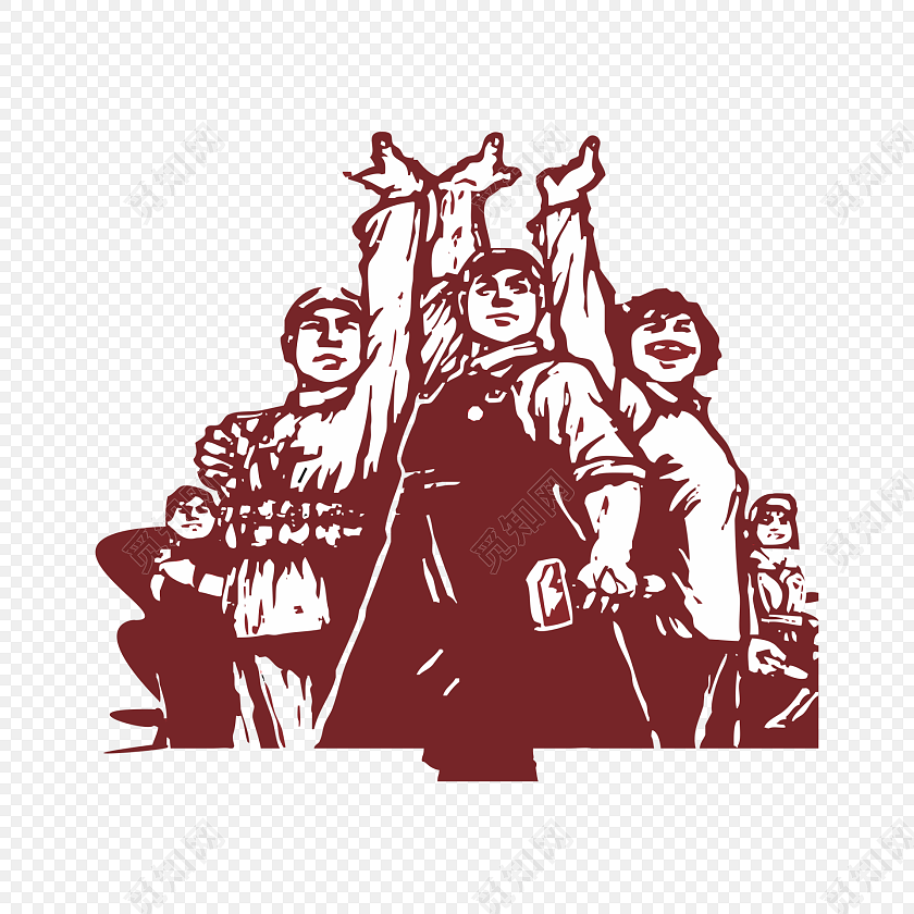 手绘劳动人民插画