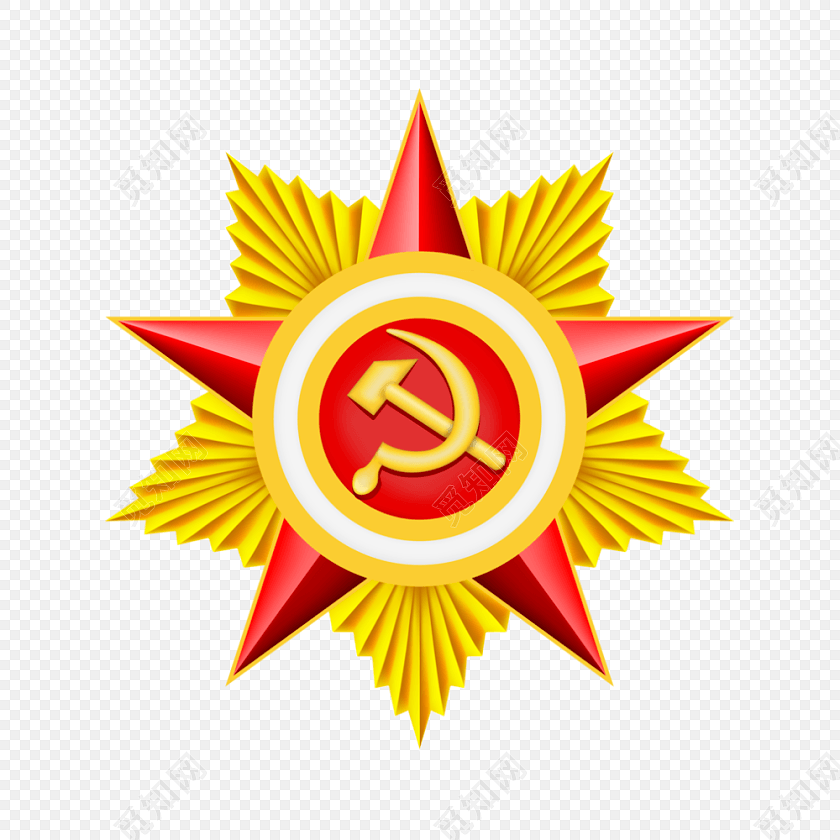 五角星党徽素材