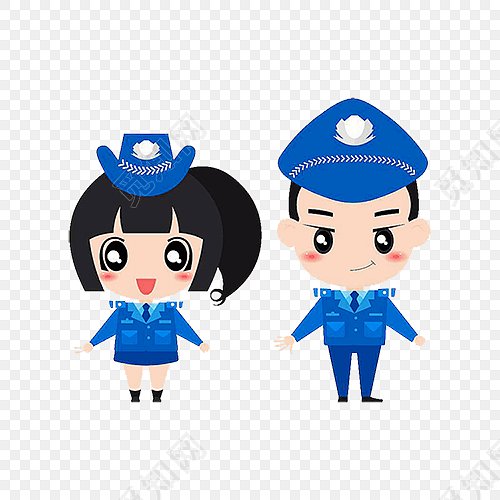 两个可爱的小警察