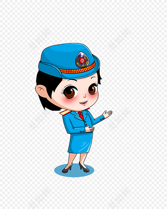 免抠图女警察素材