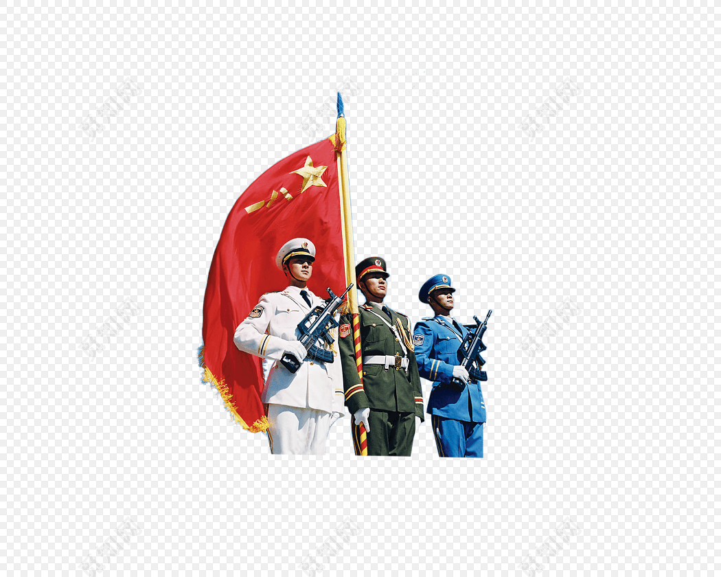 国庆阅兵免抠图素材