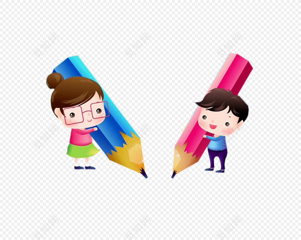 Pencil Illustration Clipart Transparent PNG Hd, Cartoon Blue Pencil ...