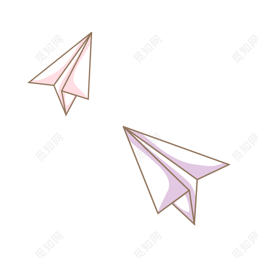 矢量纸飞机简笔画