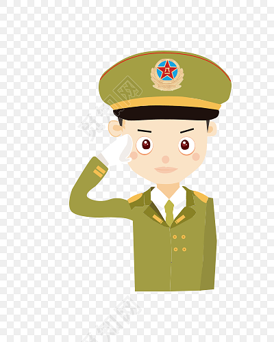 创意卡通军人形象素材矢量图片